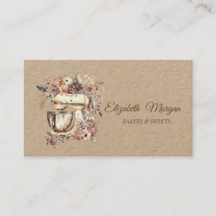 Chic Floral Mixer Beruflich Visitenkarte