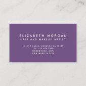 Chic Floral Monogram | Lila Butterfly Visitenkarte (Rückseite)