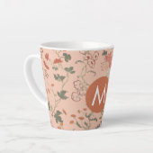 Chic Floral Monogram Milchtasse (Linke Ecke)