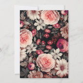 Chic Floral & Moschee Islamische Hochzeit Einladung (Rückseite)