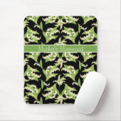 Chic Floral Mousepad: Lilies of the Valley, Black Mousepad (Mit Mouse)