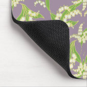 Chic Floral Mousepad: Lilies of the Valley, Mauve Mousepad (Ecke)