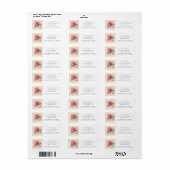 Chic Floral Mr Mrs Monogram Wedding Rücksendeadres (Vorne)