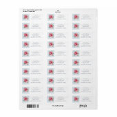 Chic Floral Mr Mrs Monogram Wedding Rücksendeadres (Vorne)