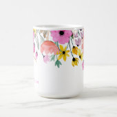 Chic Floral Muster Botanical Trendy Kaffeetasse (Mittel)