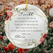 Chic floral Mutter von Groom Bride Geschenk Keepak Keramik Ornament