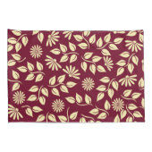 Chic Floral Nature Pastel Gelbes Muster Burgund Kissenbezug (Rückseite-Rechts)