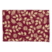 Chic Floral Nature Pastel Gelbes Muster Burgund Kissenbezug (Vorderseite-Links)