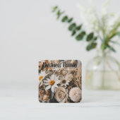 Chic floral | neutral | Boho | Visitenkarte (Stehend Vorderseite)