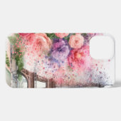 Chic floral Paris, Eiffelturm iPhone Case iPhone Hülle (Rückseite (Horizontal))
