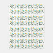 Chic Floral Pattern Fleecedecke (Vorderseite)