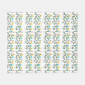 Chic Floral Pattern Fleecedecke (Vorderseite (Horizontal))