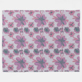 Chic Floral Pattern Fleecedecke (Vorderseite (Horizontal))