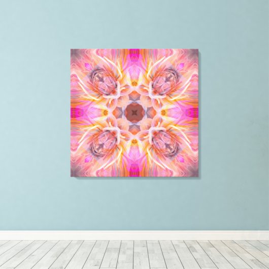 Chic Floral Pattern Leinwanddruck (Insitu (Holzboden))