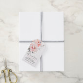 Chic Floral Peonies Blush Pink BRAUTPARTY Geschenkanhänger (Mit Garn)