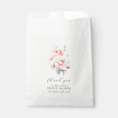 Chic Floral Peonies Blush Pink BRAUTPARTY Geschenktütchen (Vorderseite)