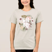 Chic Floral Peonies Rose Blüten Abschluss Tri-Blend Shirt (Vorderseite)