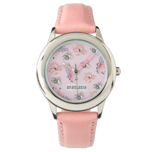 Chic Floral Personalisiert Armbanduhr