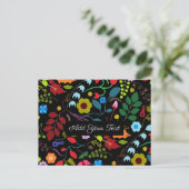 Chic Floral Postkarte (Stehend Vorderseite)