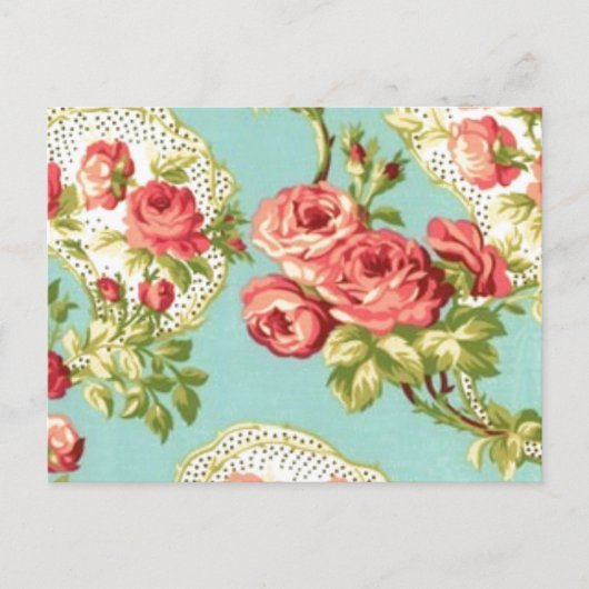   Chic Floral Postkarte (Vorderseite)