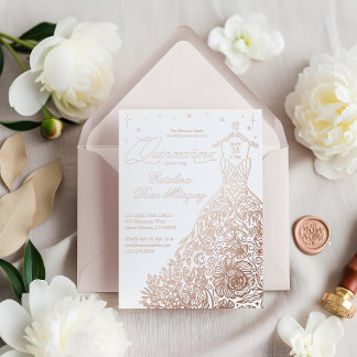 Chic Floral Quinceañera Gown Celestial Moon Stars Folieneinladung