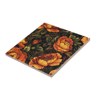 Chic floral Rose Keramik Fliesen für rustikale Küc