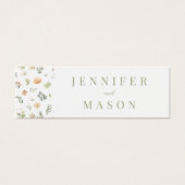 Chic floral rustic Hochzeit QR Registrierungskarte (Vorderseite)