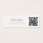 Chic floral rustic Hochzeit QR Registrierungskarte (Rückseite)