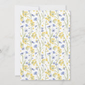 Chic Floral Spring Calligraphy Brautparty Einladung (Rückseite)