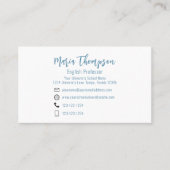 Chic Floral Stilvolle Vintage Rose Beruflich Visitenkarte (Vorderseite)