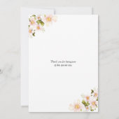 Chic Floral Strawberry Pancake Baby Dusche Brunch Einladung (Rückseite)