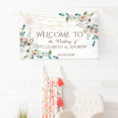 Chic Floral String Lights Banner (Insitu)