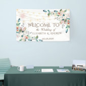 Chic Floral String Lights Banner (Messeveranstaltung)