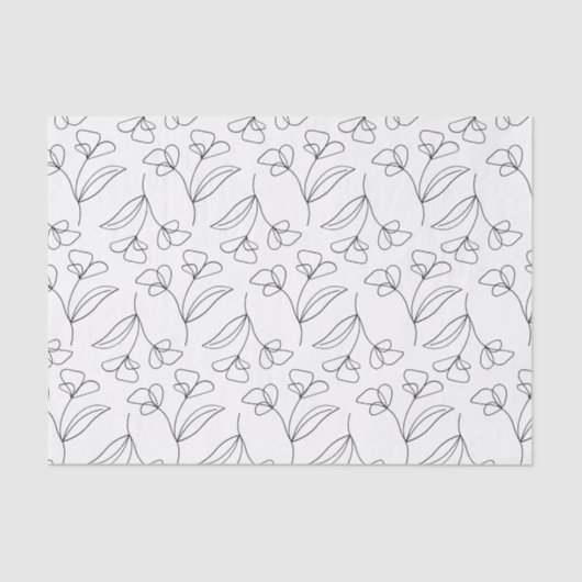 Chic Floral Tissue Paper Seidenpapier (Vorderseite)