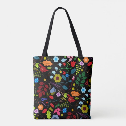 Chic Floral Tote Bag Tasche (Rückseite)