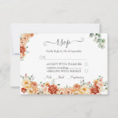 Chic Floral UAWG Wedding Response Card RSVP Karte (Vorderseite)