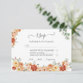 Chic Floral UAWG Wedding Response Card RSVP Karte (Stehend Vorderseite)