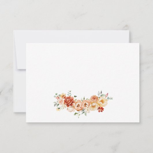 Chic Floral UAWG Wedding Response Card RSVP Karte (Rückseite)