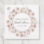 Chic Floral Watercolor Brautparty Geschenkanhänger (Vorderseite)