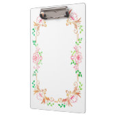 Chic Floral Watercolor Klemmbrett (Links)