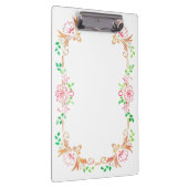 Chic Floral Watercolor Klemmbrett (Rechts)