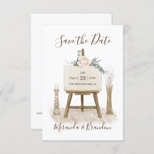Chic Floral Watercolor Save the Date Boho Wedding Einladung