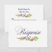 Chic Floral Wedding Einladung UAWG/Response Card (Vorne/Hinten)