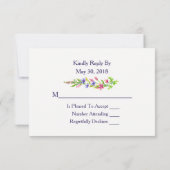 Chic Floral Wedding Einladung UAWG/Response Card (Rückseite)