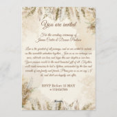 Chic Floral Wedding Invitation – Modern card Einladung (Rückseite)