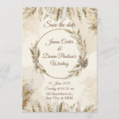 Chic Floral Wedding Invitation – Modern card Einladung (Vorderseite)
