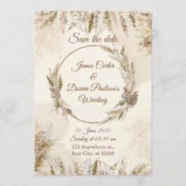 Chic Floral Wedding Invitation – Modern card Einladung