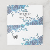 Chic Floral Wedding Tischnummer Name Platzkarte (Außenseite Aufgefaltet)