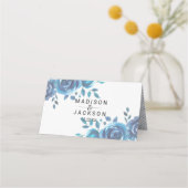 Chic Floral Wedding Tischnummer Name Platzkarte (Rückseite)