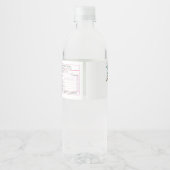 Chic Floral Woodland Animals Baby Dusche Geburtsta Wasserflaschenetikett (Rückseite)